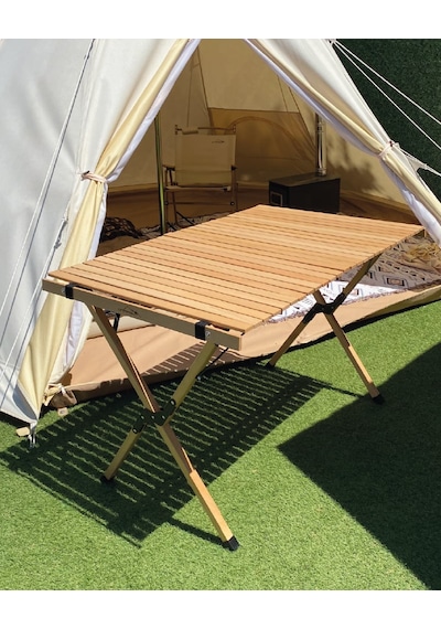 Campout Katlanır Ahşap Kamp Masası Ahşap