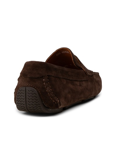 Deery Erkek Hakiki Süet Kahverengi Penny Loafer - E0920mkhvc01