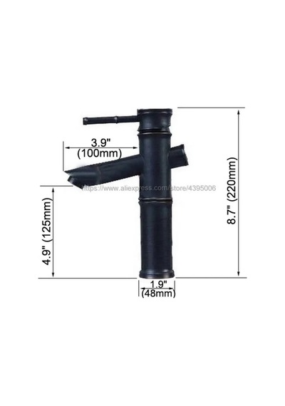 Rena Design Bambu Model Siyah Rustik Lavabo Bataryası Banyo Musluğu Mat Siyah Lavabo Armatür Otantik Görünüm