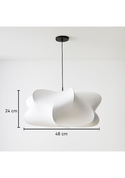 Qdec Japon İpek Avize Kolye 48 Cm Beyaz