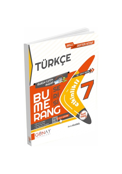 Günay Yayınları 7. Sınıf Bumerang Türkçe Akıllı Defter Kitabı