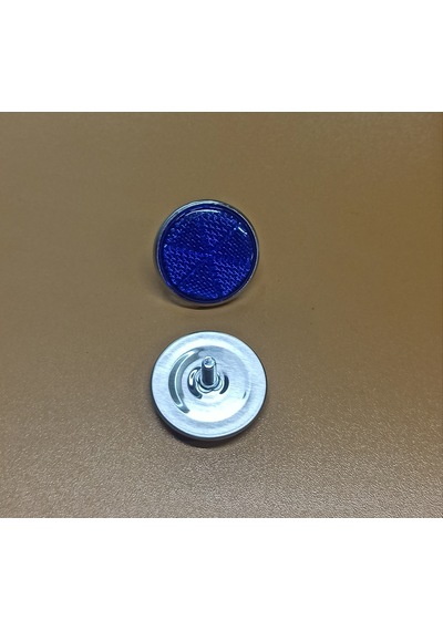 Mavi Renk Yuvarlak Reflektör Saç Bağlantılı 5mm Vidalı 2 Adet