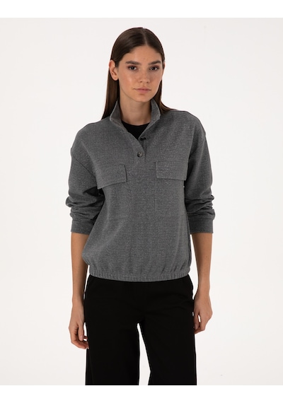 Pierre Cardin Kadın Gri Sweatshirt 50309089-vr024 Gri