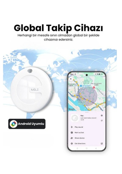 Akıllı Takip Cihazı Tag Akıllı Apple Uyumlu AirTag Telefondan İzlenebilir Tekli Paket