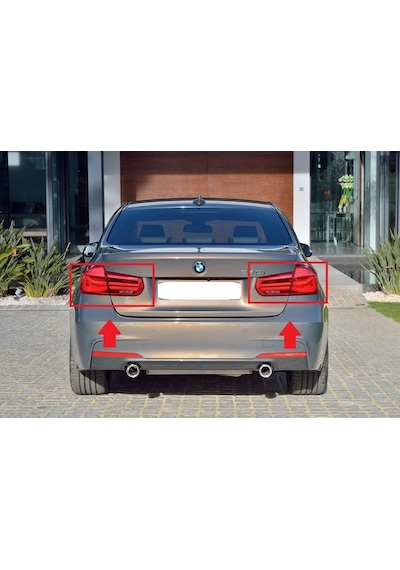 Bmw 3 Serisi F30 F30 Lci Kırmızı Stop Seti 4 Parça