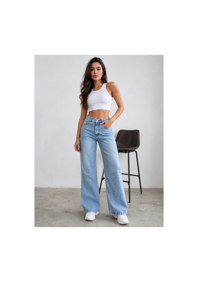 Kene Jeans Buz Kar Diz Lazer Yırtık İşlemli İspanyol Paça Denim/kot Pantolon Jeans Buz Kar