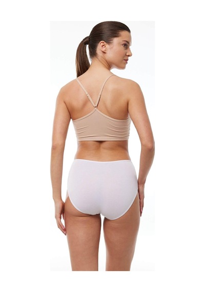 Malabadi 1030 2'li Paket Kadın Modal Yüksek Bel Battal Slip & Külot Beyaz