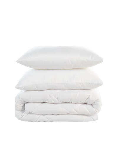 Comfort Line Çift Kişilik Silikon Yorgan + 2 Yastık Beyaz