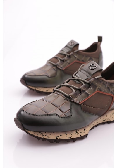 Dgn 5105 Erkek Bağcikli Sneakers Ayakkabi Haki