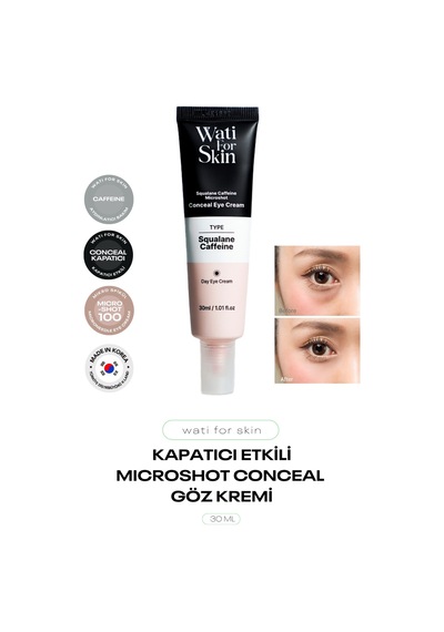 Kapatıcı Etkili, Skualen Ve Kafein İçeren Mikro İğneli Göz Kremi Wati For Skin Eye Cream 30 Ml