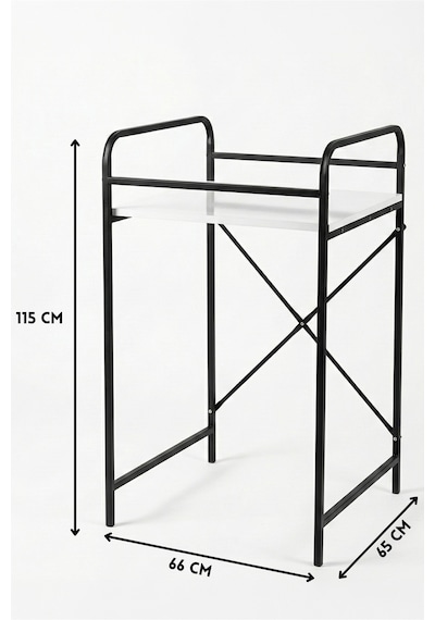 Çamaşır Makinesi Dolabı Raf Metal Düzenleyici Organizer 2 Katlı Banyo Rafı Çok Amaçlı Dolap 262 Çok Renkli