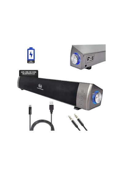 Maxword SLC-40USB-BT Şarjlı Soundbar 40 Watt Bluetooth USB Şarjlı (46x7x6 cm)