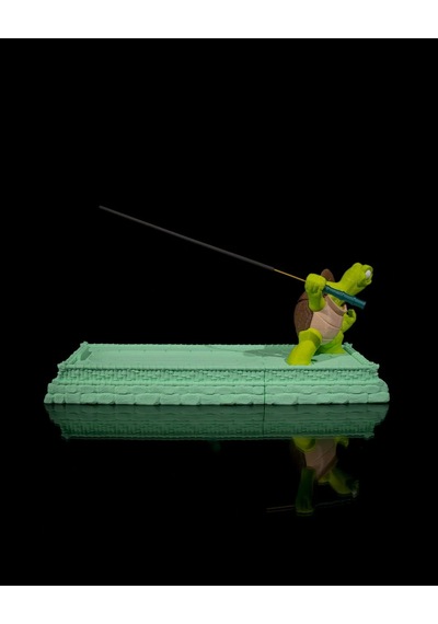 Kaplumbağa Figürlü Dekoratif Tütsülük 29x13x9 Cm - 3d Baskı