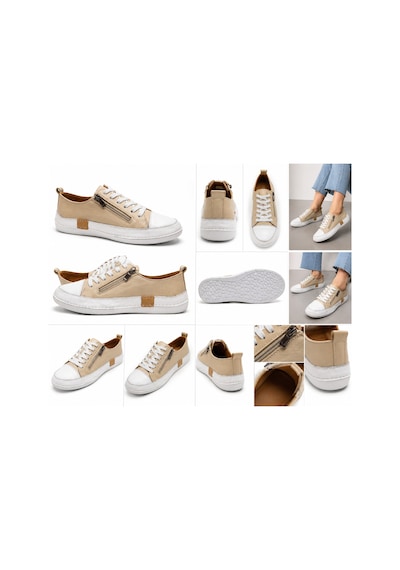 N Napa Shoe Np.8260f.bej Deri Sneaker