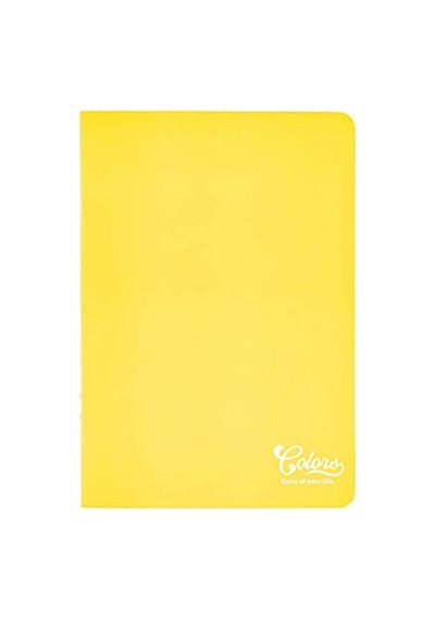 Colors A5 60 Yaprak Çizgili Defter, Sarı Açık Gri
