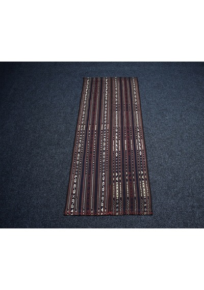Zehra Abla Halı Antika El Dokuma Seçkin Şavak Yün Kilim 6981 Çok Renkli