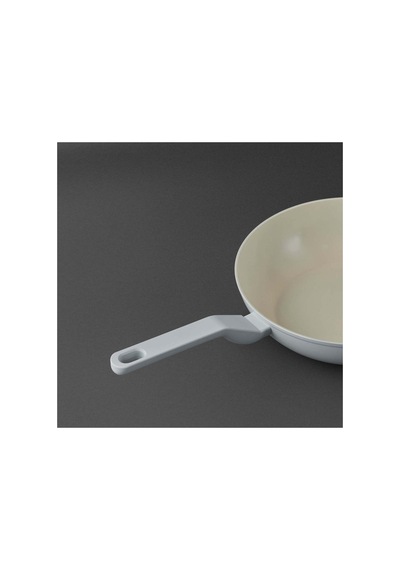 Jumbo Swiss Crystal Light Grey Wok Tava 28 Cm Gri