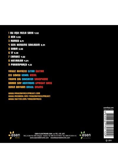 Yavuz Akyazıcı - Turkish Standards Volume 1 Projec T Cd