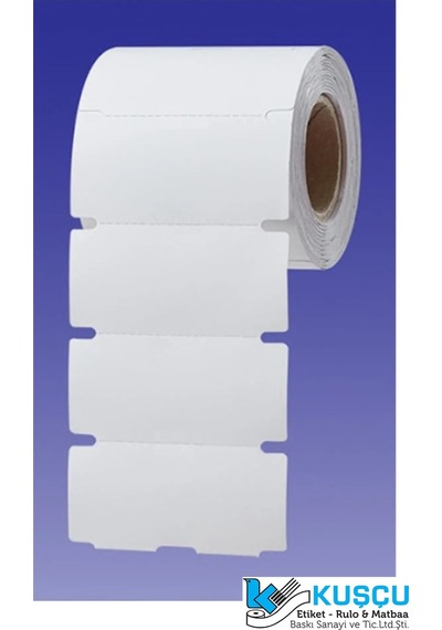 38x100 Mm Lamine Karton Market Raf Etiketi Yandan Çeltikli 500'lü