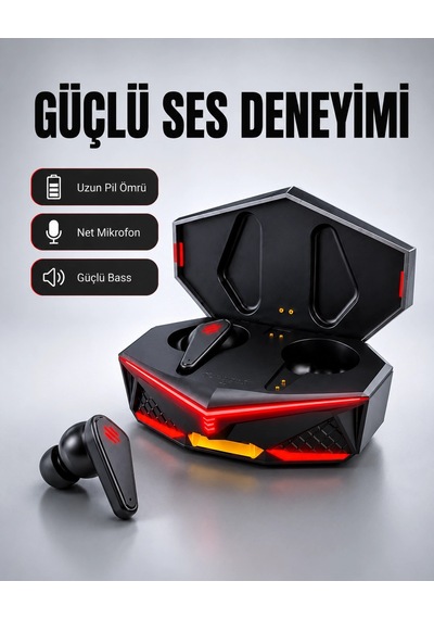 Mey İthalat Led Işıklı Kablosuz Bluetooth 5.0 Kulaklık Yeni Nesil Diğer