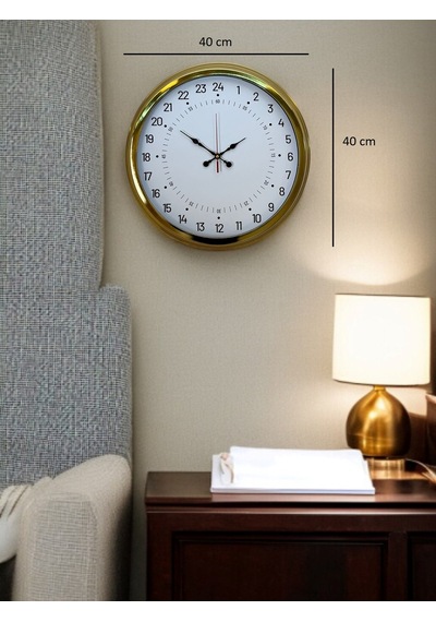 Büro Ev Ofis Hediyesi İçin 40cm Golden Biçimli Prestij Duvar Saati Diğer