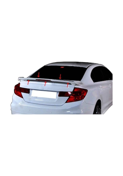 Honda Civic 9 Spoiler Bagaj Yüksek (Işıklı) Fiber 2012-2015