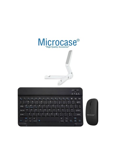 Tr Lenovo Yoga Tab Plus 12.7 İnch İçin Bluetooth Klavye Tr Sticker + Bluetooth Mouse + Tablet Standı - Al2765