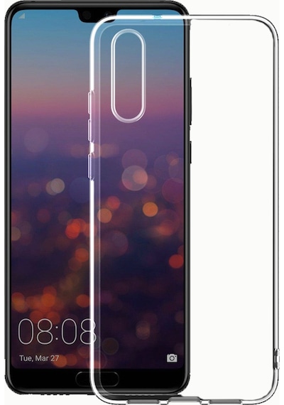 Goocamp Huawei P20 Kılıf Süper Silikon Kapak - Renksiz Renksiz