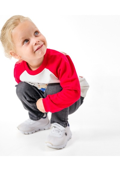 Overdo Kids Erkek Çocuk Uzun Kollu Sweatshirt Kırmızı