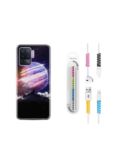 Oppo Reno 5 Lite Kılıf Kablo Koruyuculu Super Planet 1797