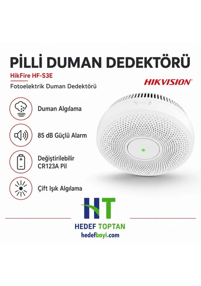 Hikvision Hf-s3e-r8 Kablosuz Bağımsız Yangın Algılama Duman Dedektörü, Buzzerlı