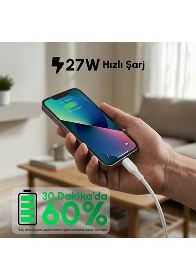 Ven-dens Vd-dc20cl Usb-c Lightning Premium Hızlı Şarj Kablosu 27w
