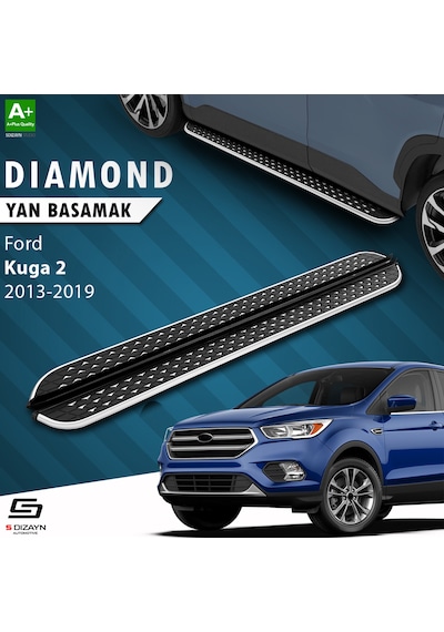 S-dizayn Ford Kuga 2 Diamond Krom Yan Basamak 183 Cm 2013-2019 A+ Kalite