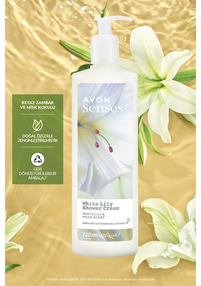 Avon Senses White Lily Beyaz Zambak Kokulu Duş Jeli 2 x 720 ML