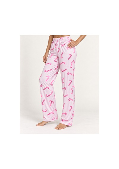 Fit Women Kadın Premium Desenli Rahat Kesim Pudra Pijama Altı 4773
