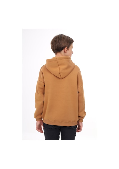 Toontoy Kids Toontoy Erkek Çocuk Oversize Kapüşonlu Cepli Düşük Omuz Baskılı Sweatshirt - 2 İplik Kahverengi Toontoy Kids Toontoy Erkek Çocuk Oversize Kapüşonlu Cepli Düşük Omuz Baskılı Sweatshirt - 2 İplik Kahverengi