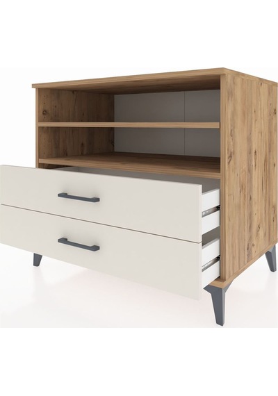 Kronos Şifonyer 2 Raflı 2 Çekmeceli 88x59x80 Çam-aytaşı Atlas Çam