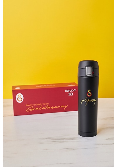 Karaca X Galatasaray Çelik Sızdırmaz Termos Kutulu 450 Ml Gümüş