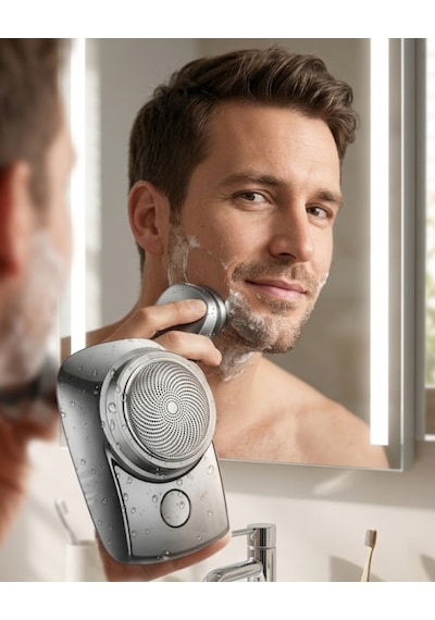 Mini - 620 - Shaver Sıfır Sakal Tnabilir Şarjlı Tıraş Makinesi Ipx6 - Spt-gld - Korumalı Usb