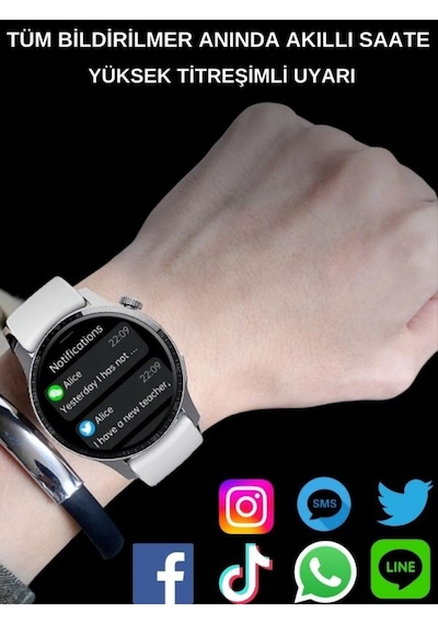 Spor Watch Klasik Arama Yapan Erkek Akıllı Saat Android&ios Huawei Iphone Samsung Uyumlu Kol Saati 8