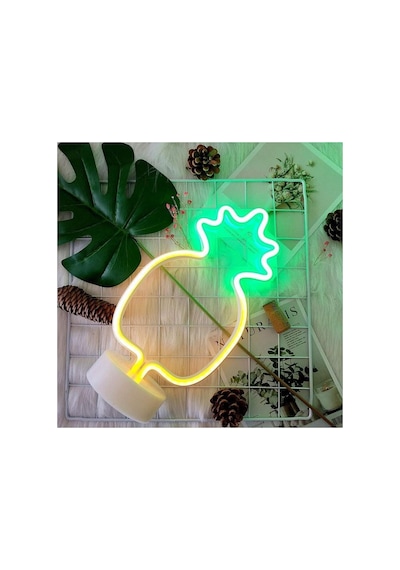 Dgc Avm Dekoratif Ananaslı Neon Led Masa Ve Gece Lambası Hediyelik Lamba Belirtilmemiş
