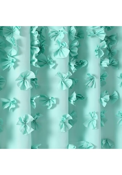Lush Decor Riley Duş Perdesi, 182,88 Cm X 182,88 Cm, Aqua 000 Açık Krem