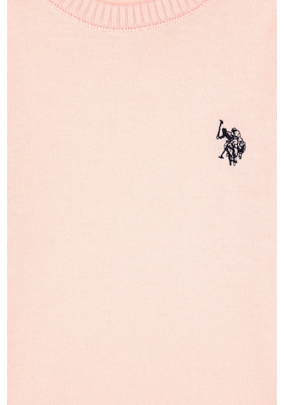 U.S. Polo Assn. Kız Çocuk Pudra Bisiklet Yaka Basic Kazak 50316808-VR042