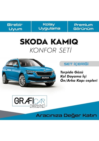 Skoda Kamiq Konfor Seti - Saklama Alanları Kumaş Kaplama-ses I Zolasyon Amaçli Ürün