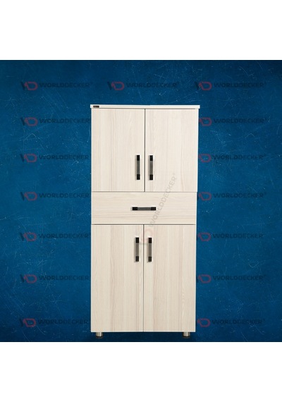 Çok Amaçlı Dolap 130 Cm Hard Parlak Carden Suntalem 4Raf 1Çekmece