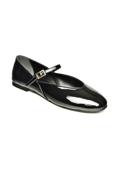 Fox Shoes U272900208 Siyah Rugan Kadın Babet Siyah-rugan Siyah