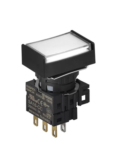 Autonics S16prt-h3wc24 ,kontak-1a1k Beyaz-24v Yaylı M16 Buton