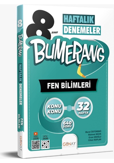 Günay Yayınları 8. Sınıf Lgs Bumerang Fen 32 Deneme