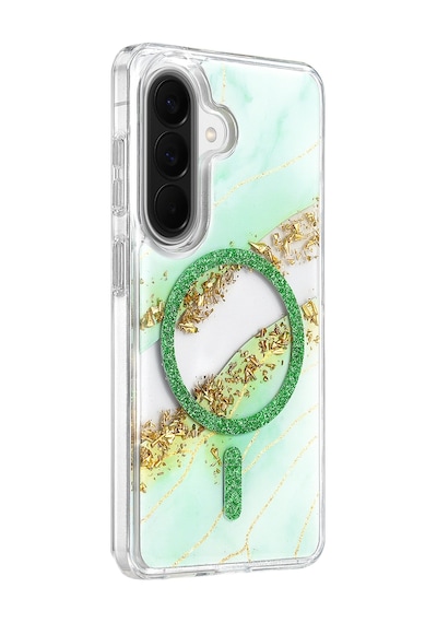 Onegif Samsung Galaxy A57 5g Lotus Simli Magsafe Kapak - Yeşil - Yeşil