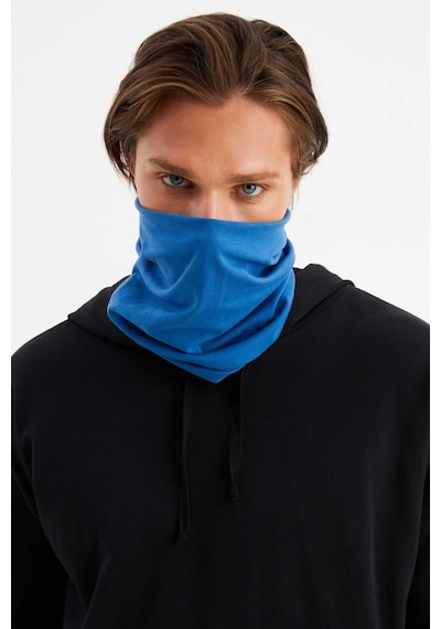 Butikgiz Erkek 4 Fonksiyonlu Koruyucu Pamuklu, Esnek, Terletmez, Bandana, Boyunluk, Maske - Tek Ebat / Parlament Parlament